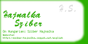 hajnalka sziber business card